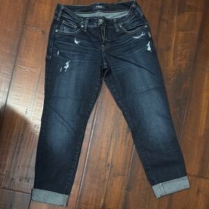 Dark Wash Women's Silver Sam cropped jeans